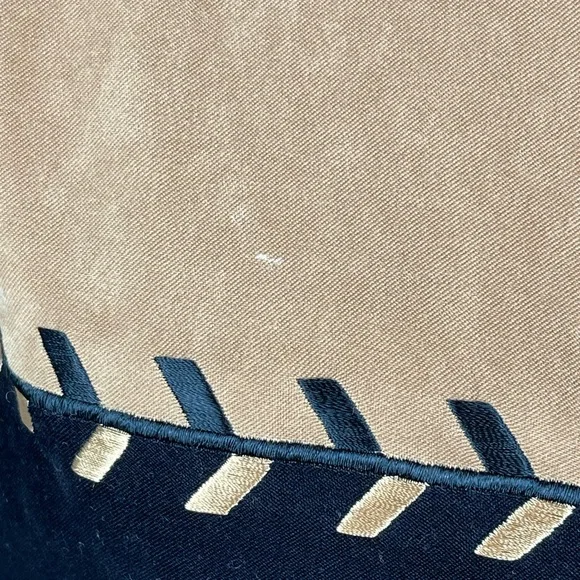 WORTHINGTON Women’s Size 12 Camel/Black‎ Full Zip Jacket With Shoulder Pads NWT - Picture 10 of 11